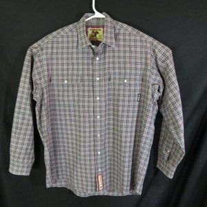 CINCH Men's Long Sleeve S Shirt Gray Red Black